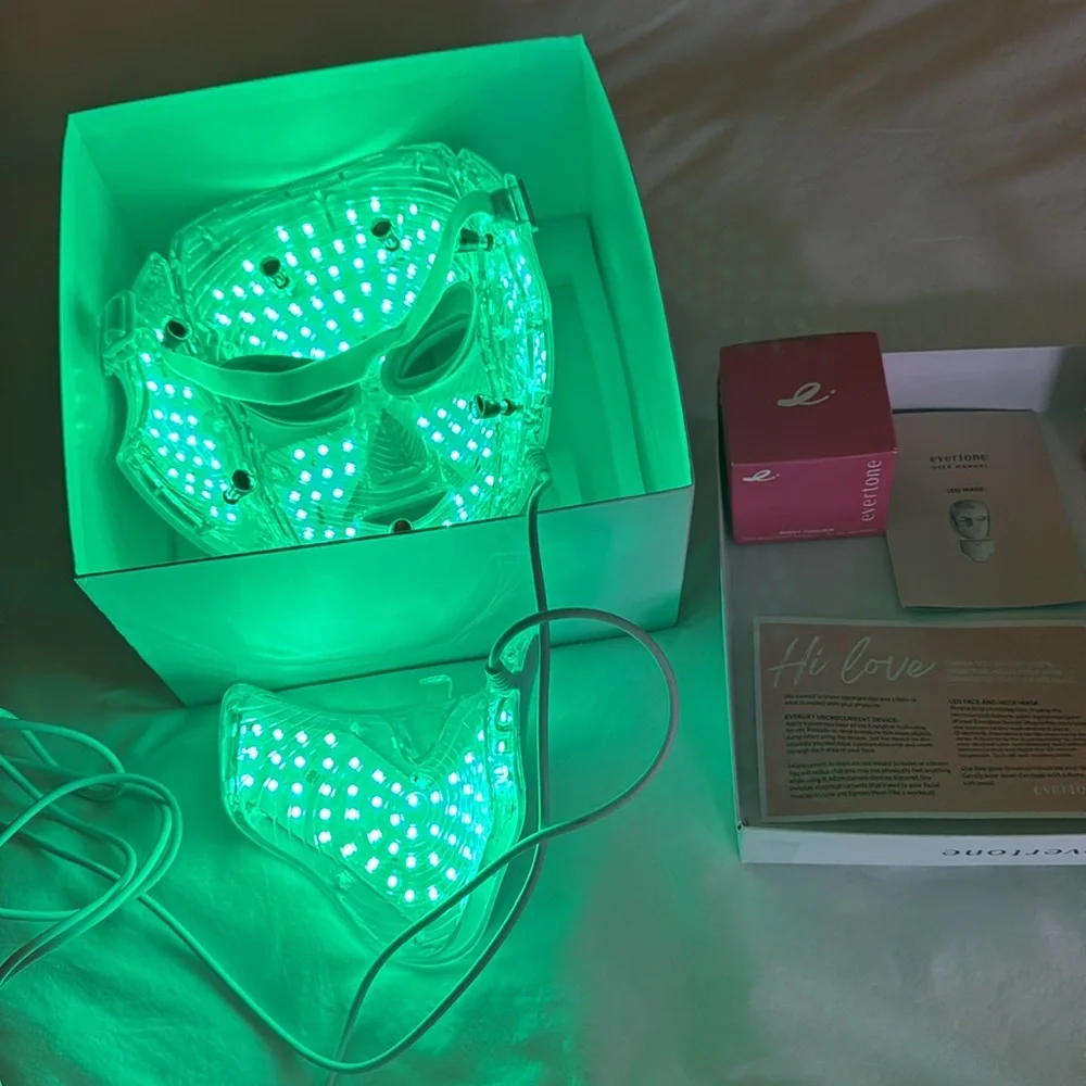 Great used condition, Evertone OMNIGLOW LED FACE & Neck mask. 7 LED colors - Picture 3 of 12